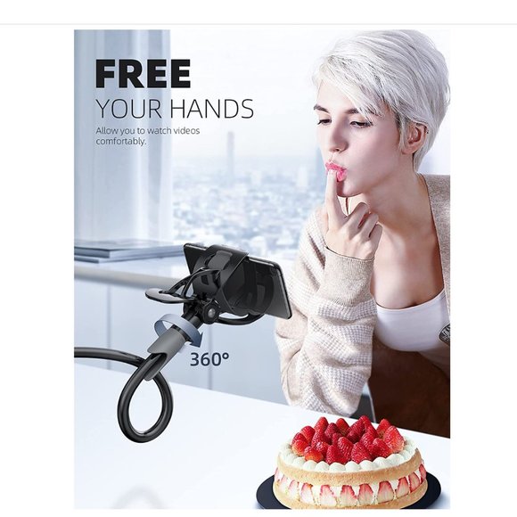 Phone Holder Bed Gooseneck Mount - Cell Phone Clamp Clip for Desk Overhead Mount - Picture 4 of 9